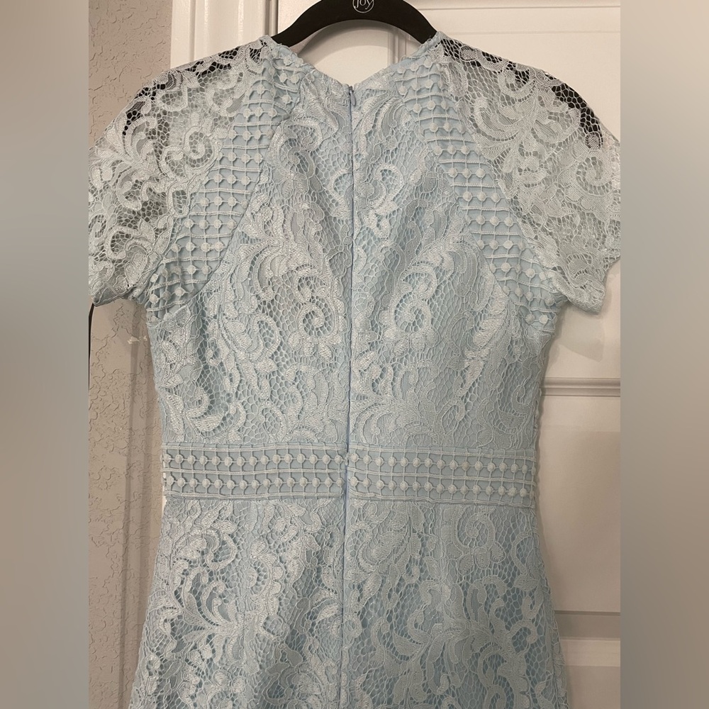 PrettyLittleThing Light Blue Lace Dress - Picture 5 of 5
